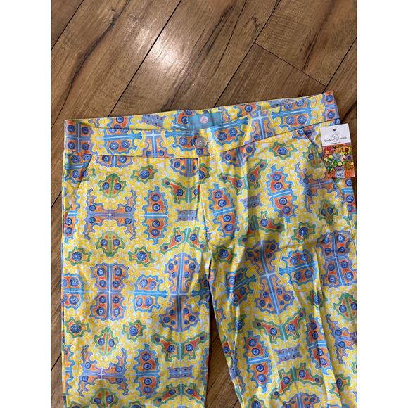 NWT Kaeli Smith size 10 colorful cropped pants - Picture 2 of 5